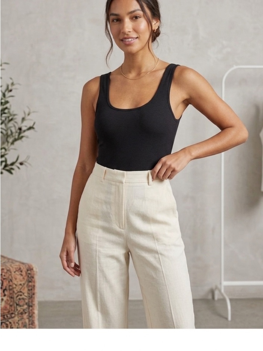Abercrombie & Fitch Black Scoop Tank Bodysuit - Picture 2 of 2